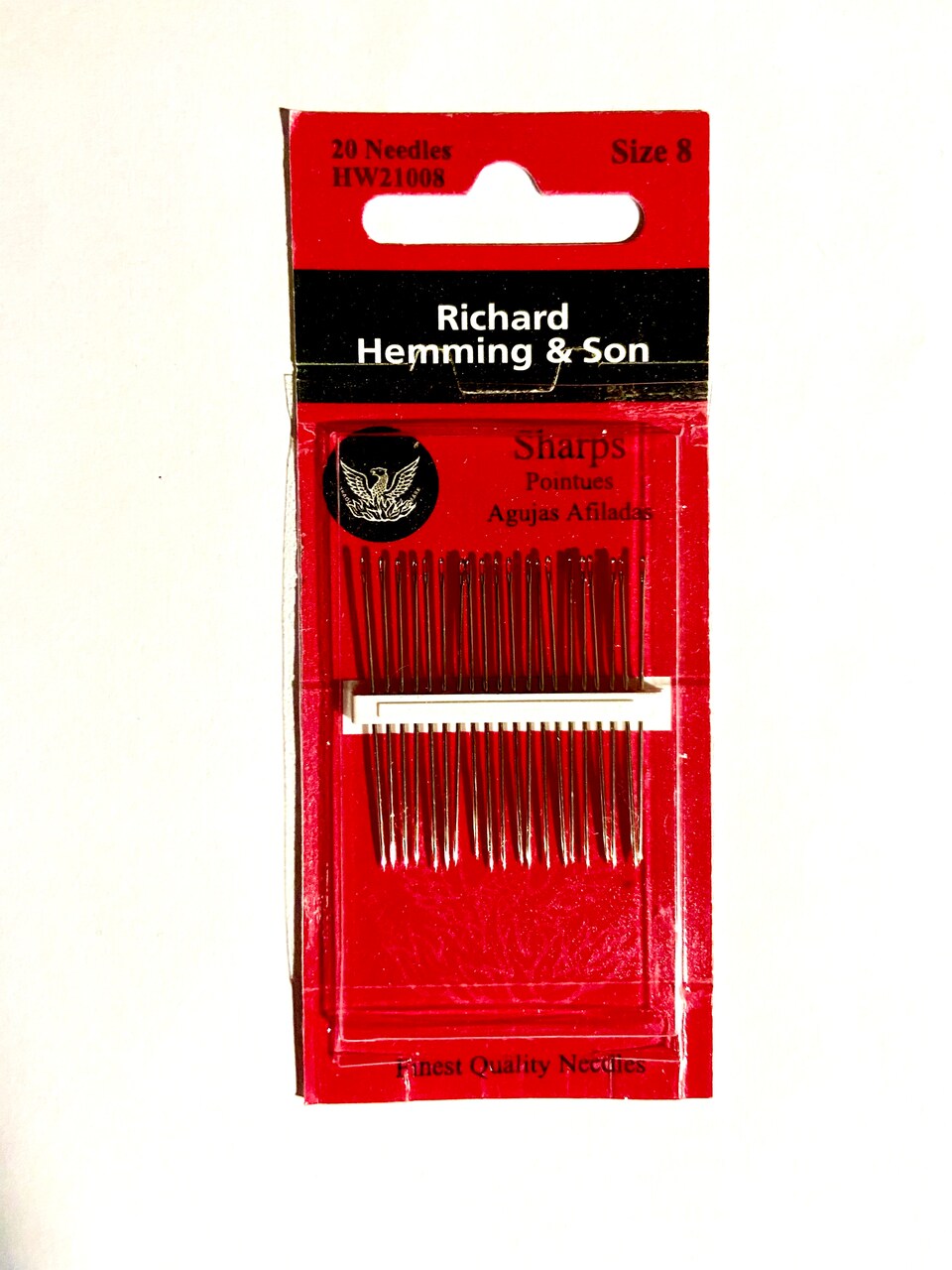 Hand Sewing Needles - Sharps --- Size 8 --- by Richard Hemming & Son®